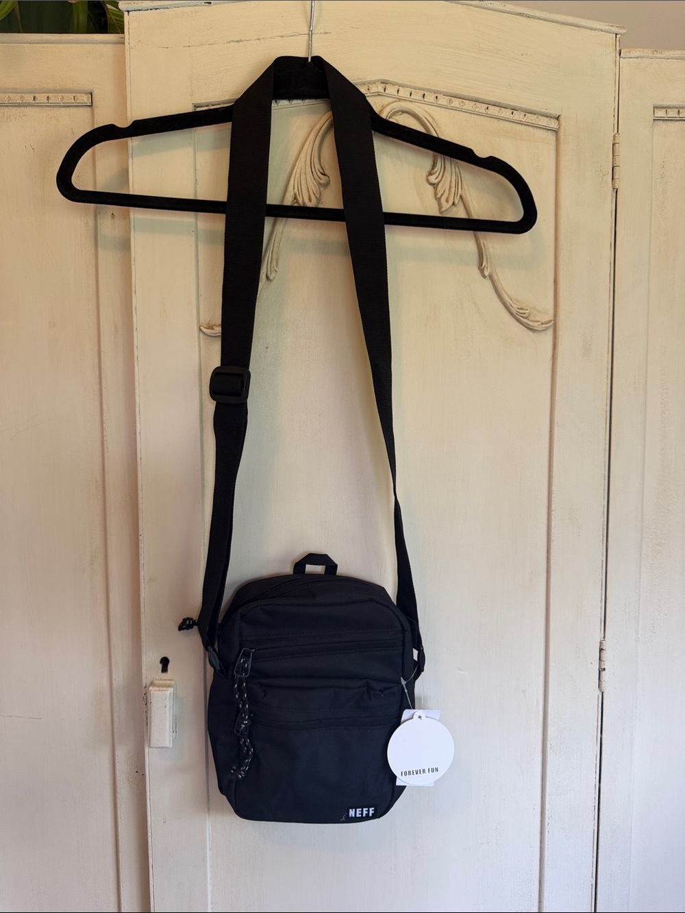 Neff Black Compact Crossbody Messenger Bag